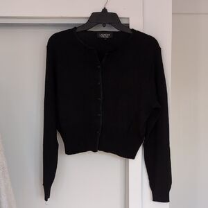 Laundry By Shelli Segal Classic Black Cardigan